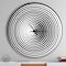 Designart 'Black And White Optical Illusion Modern Wall Clock